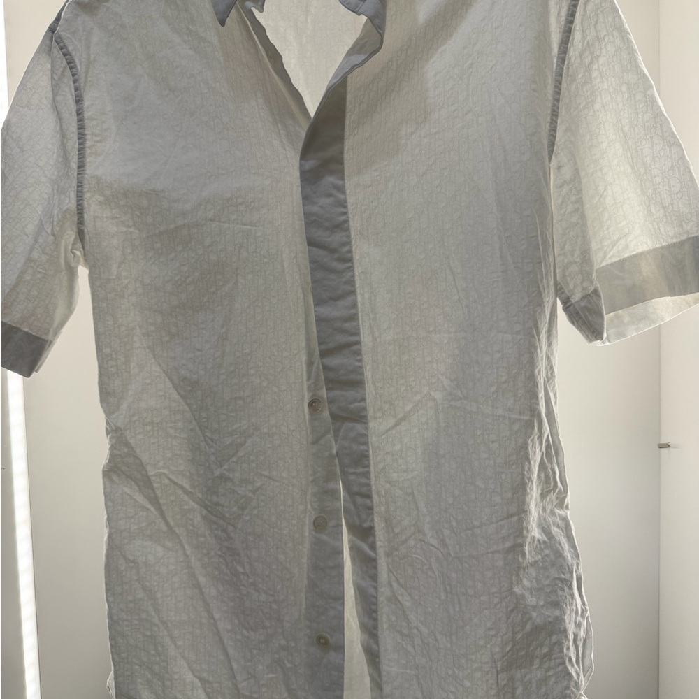 Dior White Casual Button Down Shirt